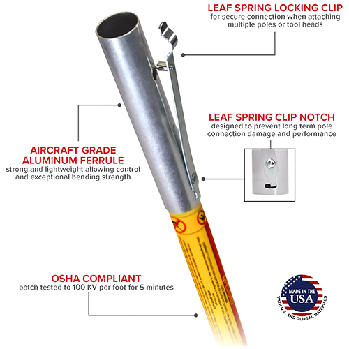 Jameson FG-Series Hollow Core Base Pole - (5 Sizes Available